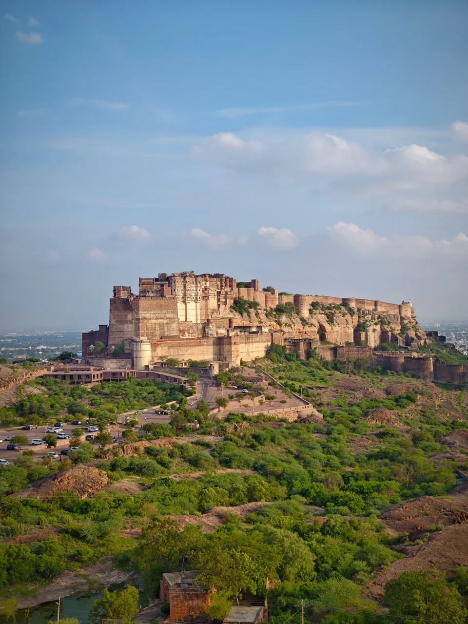 The blue city of Jodhpur beneath Mehrangarh Fort